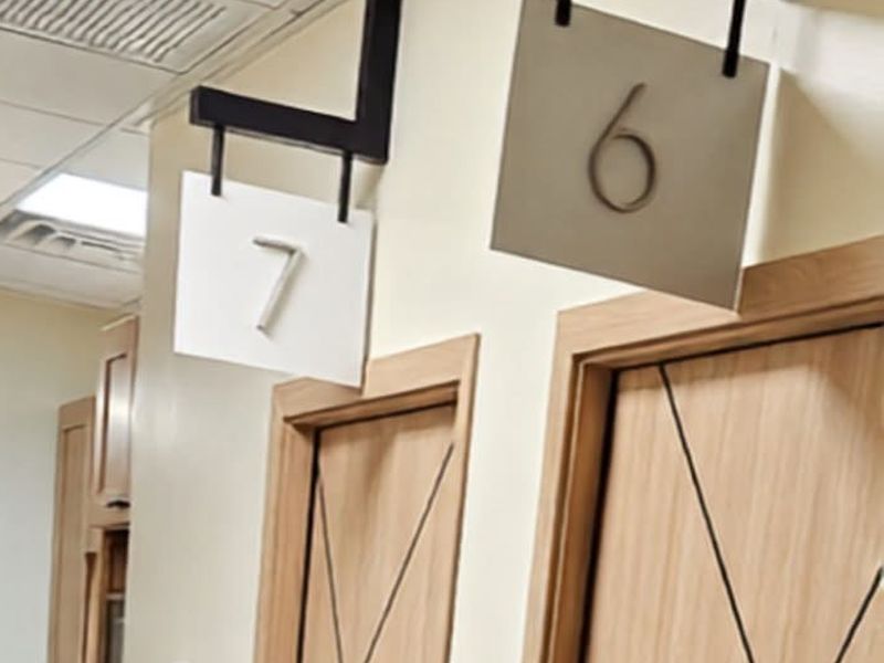 Suite doors numbered 6 and 7